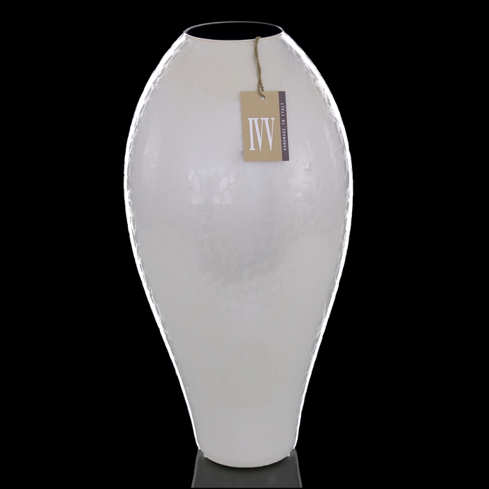 Ваза "Гламур", жемчужно-белая