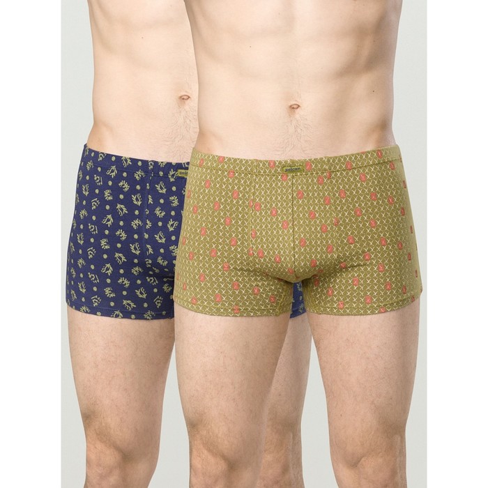 

Трусы мужские, размер 54 цвет тёмно-синий, оливковый, 2 шт