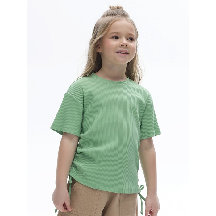 Футболка для девочек, рост 110 см, цвет яблочный футболка для девочек рост 104 см цвет яблочный