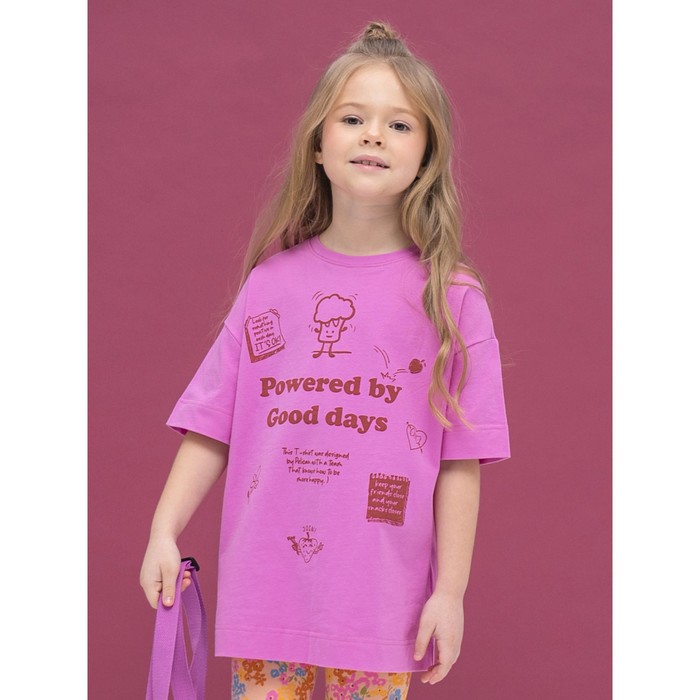 Футболка для девочек, рост 92 см, цвет розовый футболка для девочек рост 92 см цвет песочный