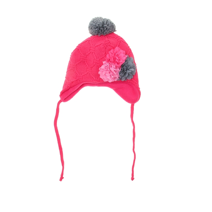 Шапка дет.зимняя Пионы, объем головы 50-52см (3-4года) МИКС