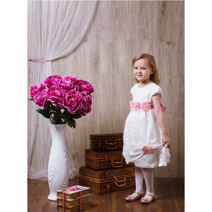 Платье Камила рост 92см (56), цвет белый