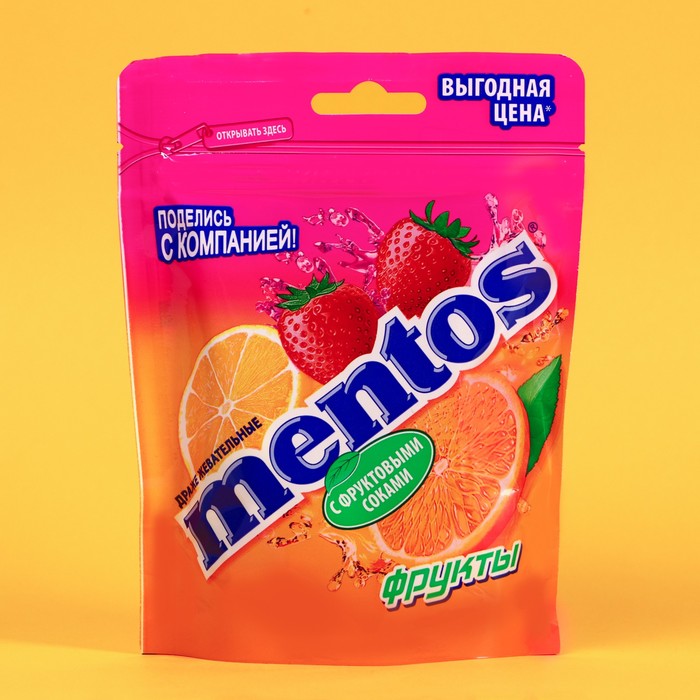 Жевательные конфеты Mentos МИКС ассорти, 95 г жевательные конфеты mentos roll fruit 29 г