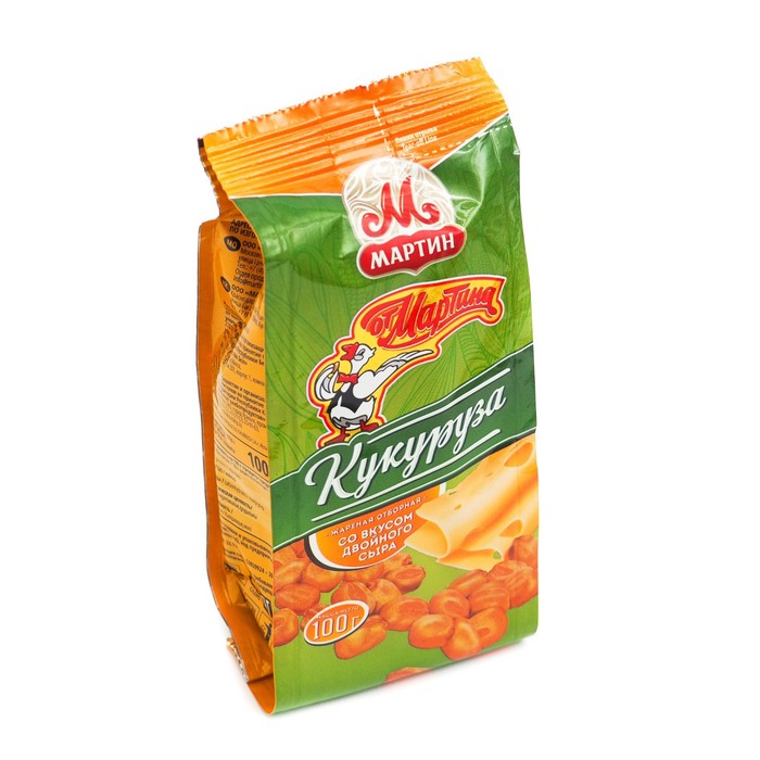 

Кукуруза жареная отборная со вкусом двойного сыра "от Мартина" 100гр.