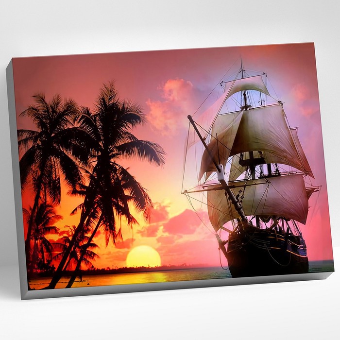 Картина по номерам 40 × 50 см «Пиратский корабль» 27 цветов картина по номерам 40 × 50 см к поп bts 27 цветов