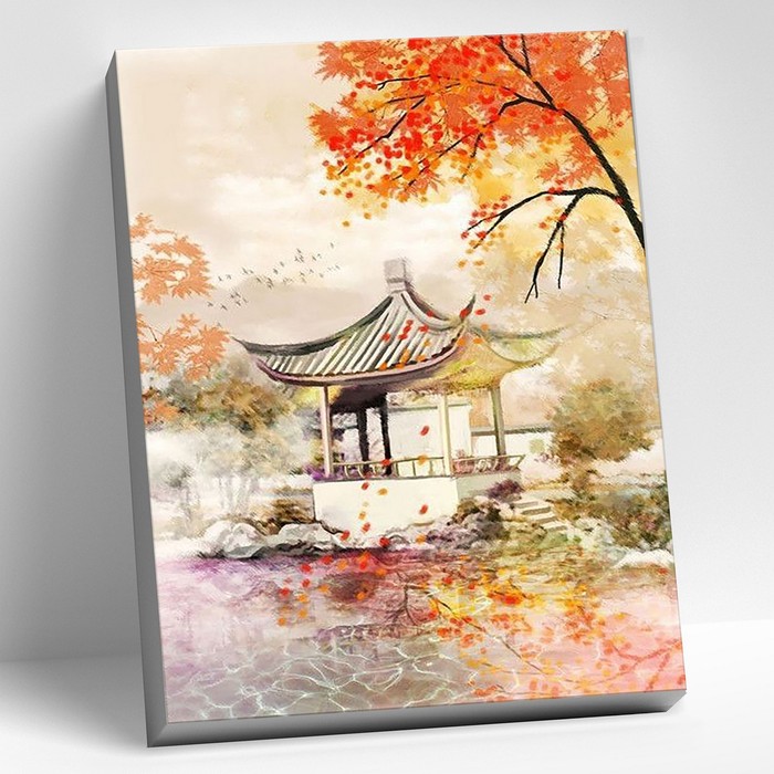 Картина по номерам 40 × 50 см «Японский пейзаж пастель» 26 цветов