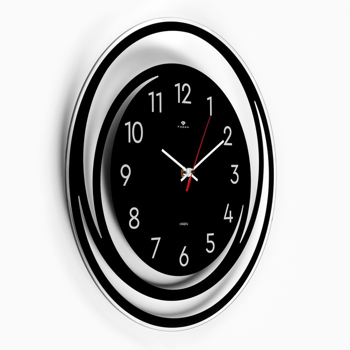 фото Часы настенные, интерьерные "спираль", бесшумные, d-39 см рубин