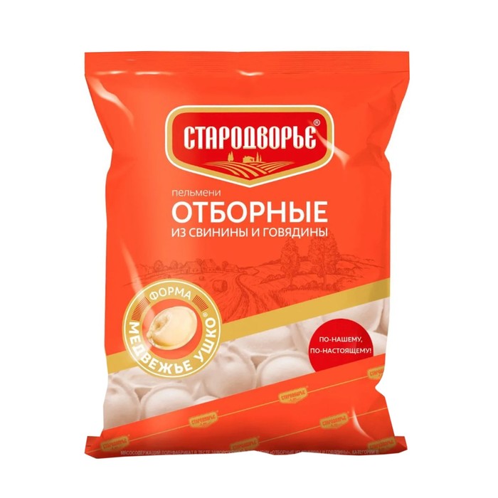 

Пельмени ОТБОРНЫЕ Стародворские из свинины и говядины 900 г