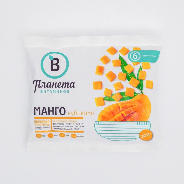 

Манго кусочки 300г Планета Витаминов