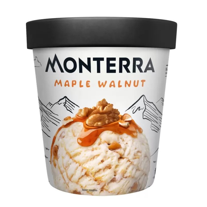

Мороженое Monterra Грецкий орех в кленовом сиропе 480мл/298г Фронери