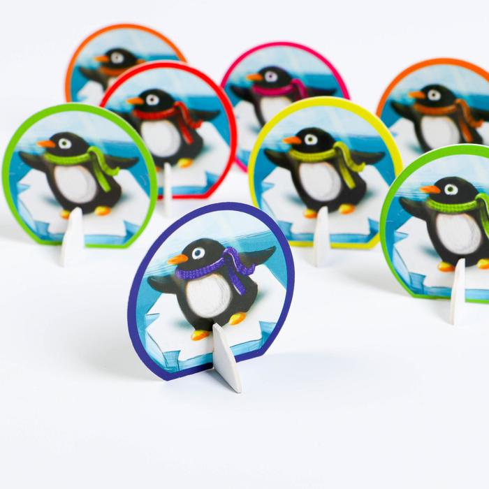 Настольная игра бродилка подарочная "Веселые пингвины"