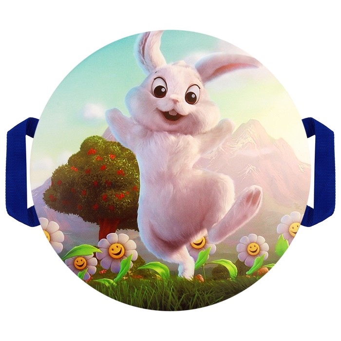 Санки-ледянки «Зайчик», диаметр 40 см, цвет микс