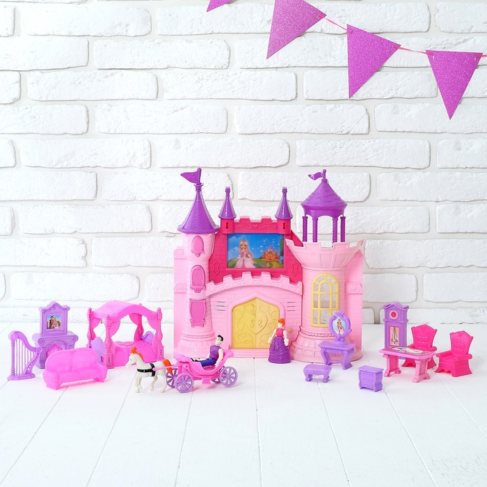 Кукольный замок с фигурками световые и звуковые эффекты, аксессуарами