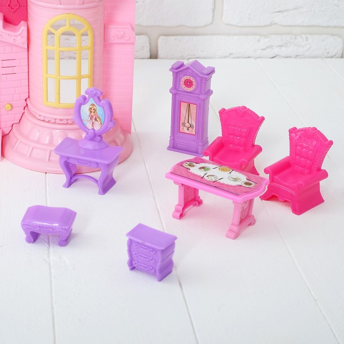 Кукольный замок с фигурками световые и звуковые эффекты, аксессуарами