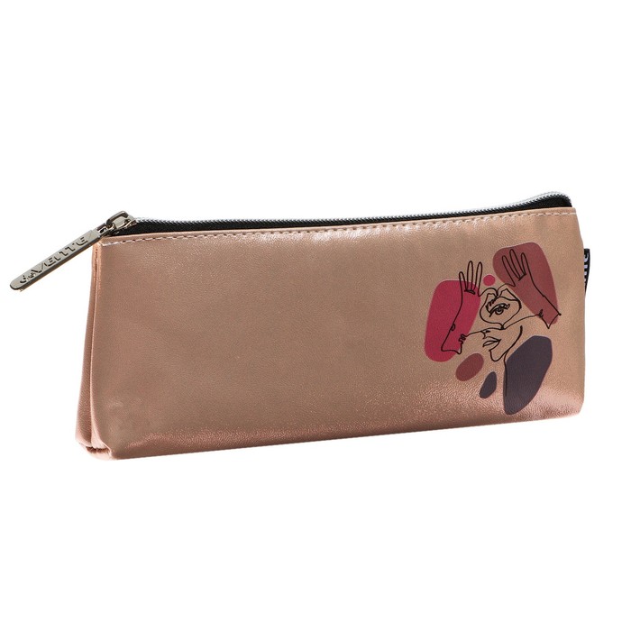 

Пенал мягкий, 1 отделение, 80 х 210 х 35 мм, объёмный, deVENTE, Heart Sign, искусвенная кожа, с подкладом