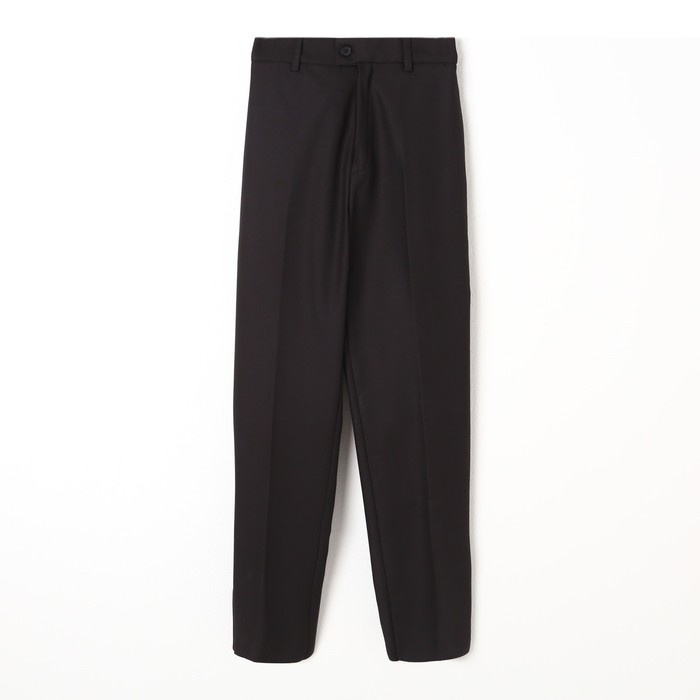Школьные брюки для мальчика, цвет чёрный, рост 146-152 см