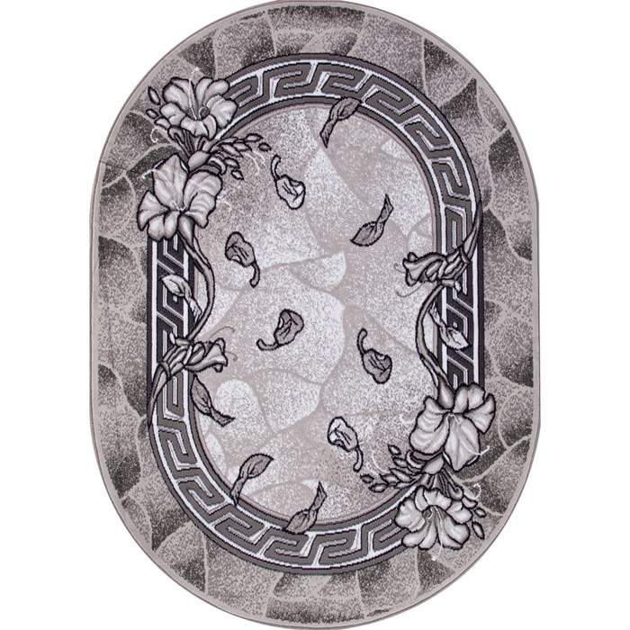 

Ковёр овальный Silver D201, размер 80x150 см, gray