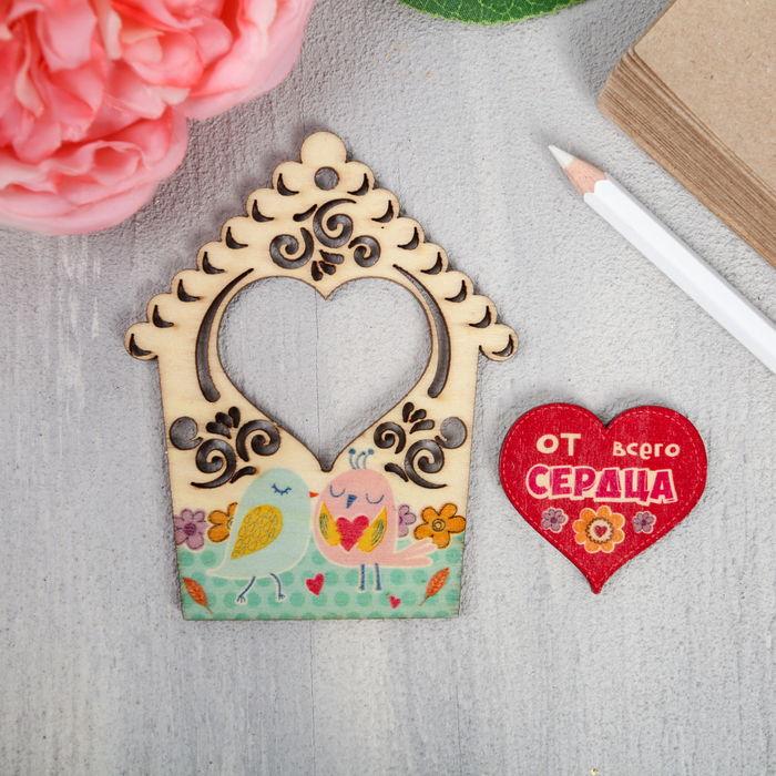 Пара магнитов "От всего сердца"