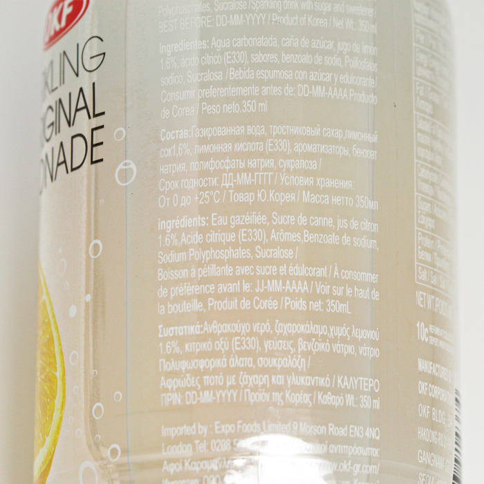 

Напиток OKF Sparkling Lemonade Original 350мл