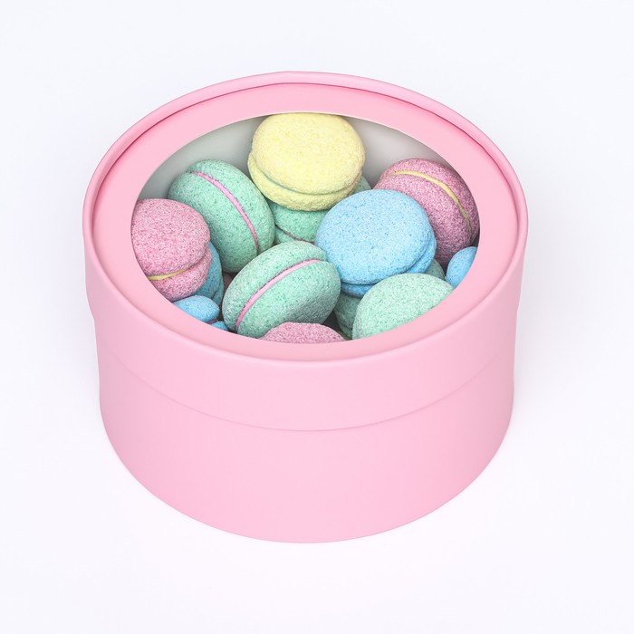 фото Набор 2 в 1 круглых коробок "нежность" с окном, 21 х 11 - 18 х 10 см upak land