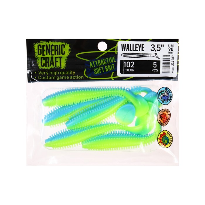 

Мягкая приманка Generic Craft Walleye, цвет 102, 9 см, 5 шт.