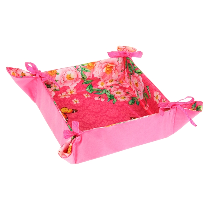 Хлебница "Collorista" Пионы 20*20 + 7 см, полиэстер