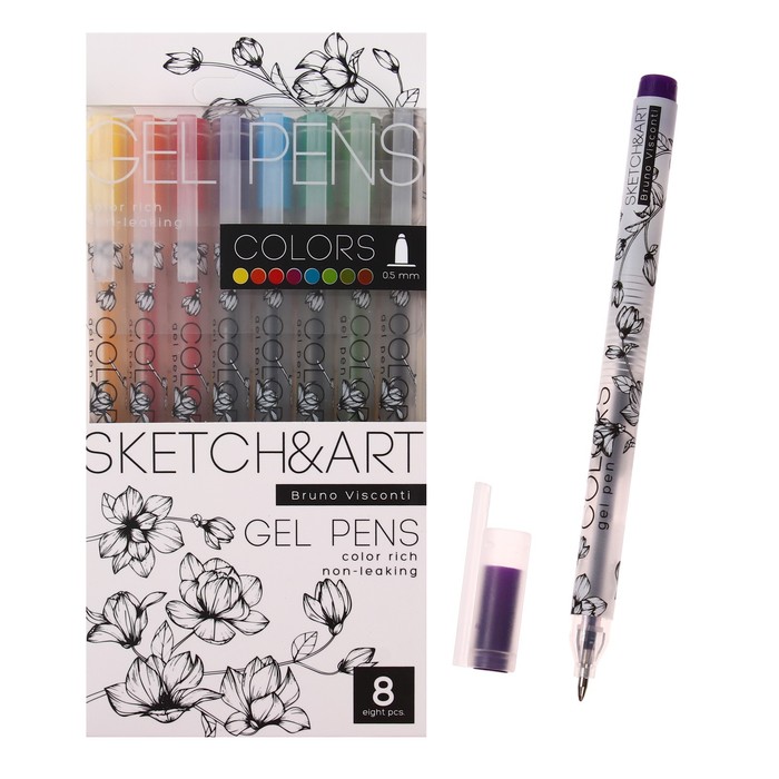 

Набор гелевых ручек 8 цветов SKETCH&ART Uni Write.COLORS, 0,5 мм