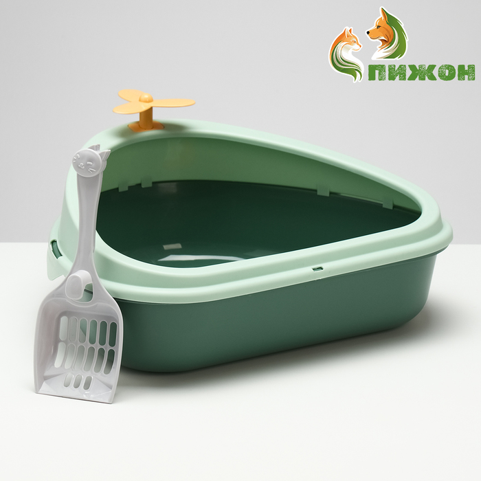 

Туалет с бортом треугольный 47 х 41 х 19,5 см, зелёный