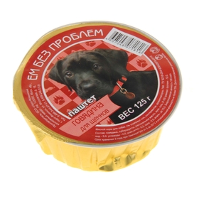 

Влажный корм "Ем без проблем" для щенков, говядина, ламистер, 125 г
