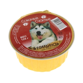 

Влажный корм "Собачье счастье" говядина, ламистер, 125 г