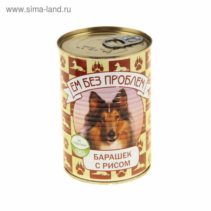 

Влажный корм для собак "Ем без проблем" говядина с барашком, ж/б, 410 г