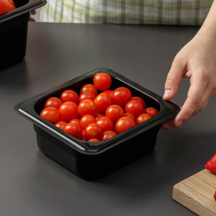 Гастроемкость 1/6 h=6,5 cм, цвет черный