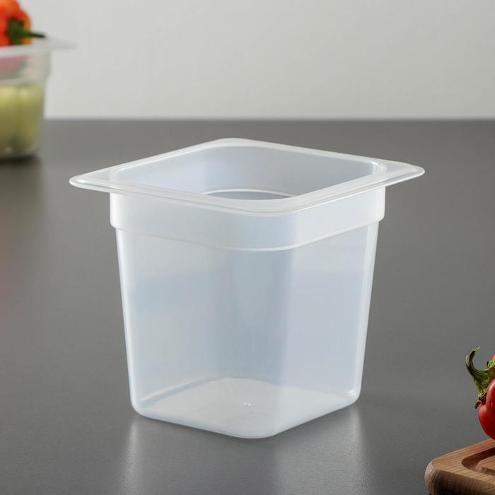 Гастроемкость 1/6 h=15 cм, прозрачная