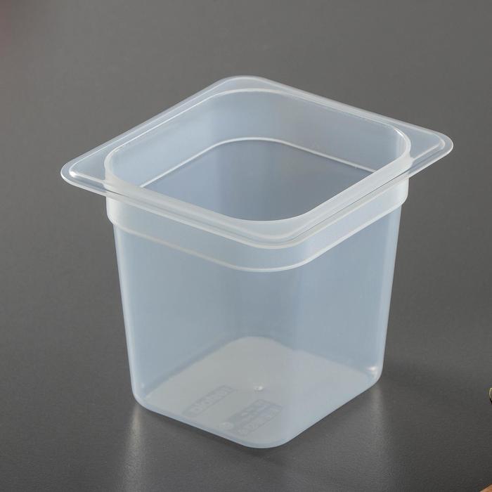 Гастроемкость 1/6 h=15 cм, прозрачная