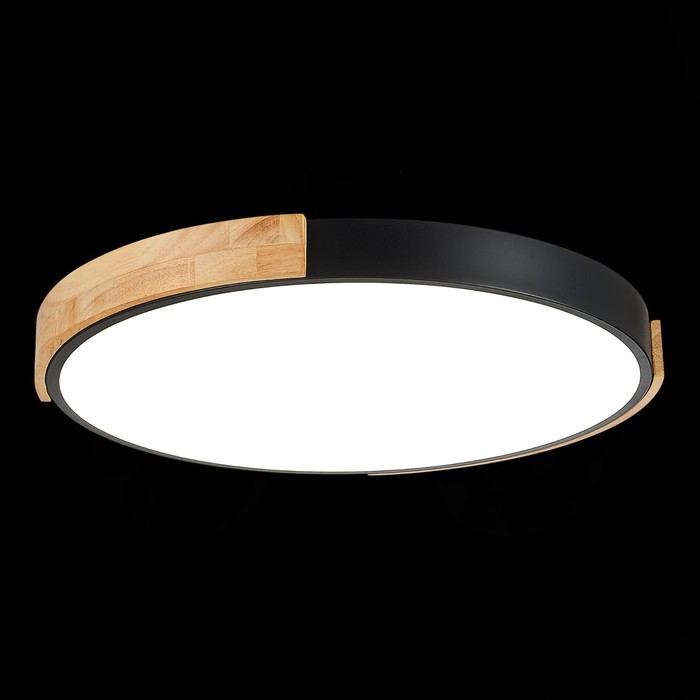 

Светильник потолочный Evoluce. SLE201342-01. Delia. 1х40 Вт, LED, 3000K/4000K/6000K, 2400 Lm, 50х50х5 см, цвет чёрный, светлое дерево