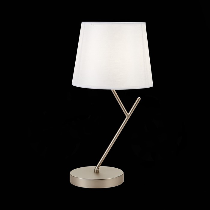 Прикроватная лампа Evoluce. SLE300104-01. Denice. 1х40 Вт, E14, 22х22х44 см, цвет никель