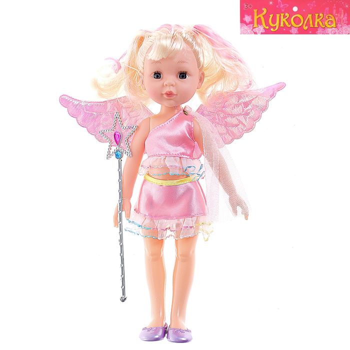 Кукла "Ангелочек" в платье и крыльями, МИКС