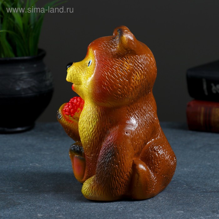 

Копилка "Медведь с малиной" 17см МИКС
