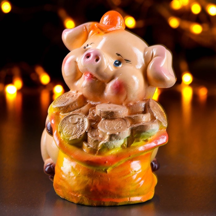 Копилка "Свинка с мешком"