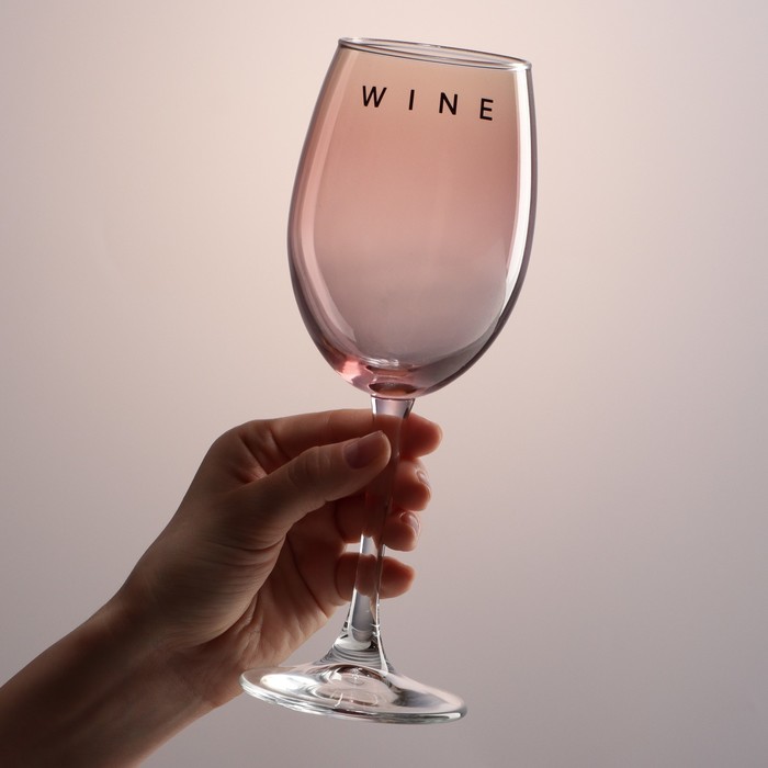 Бокал для вина «Wine», 360 мл, розовый бокал для вина wine 360 мл зеленый