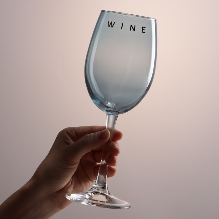 Бокал для вина «Wine», 360 мл, синий бокал для вина in wine we
