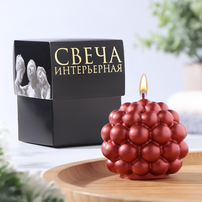 

Свеча фигурная "Баблс" круглый, 5,5х5,5 см, красный, в коробке