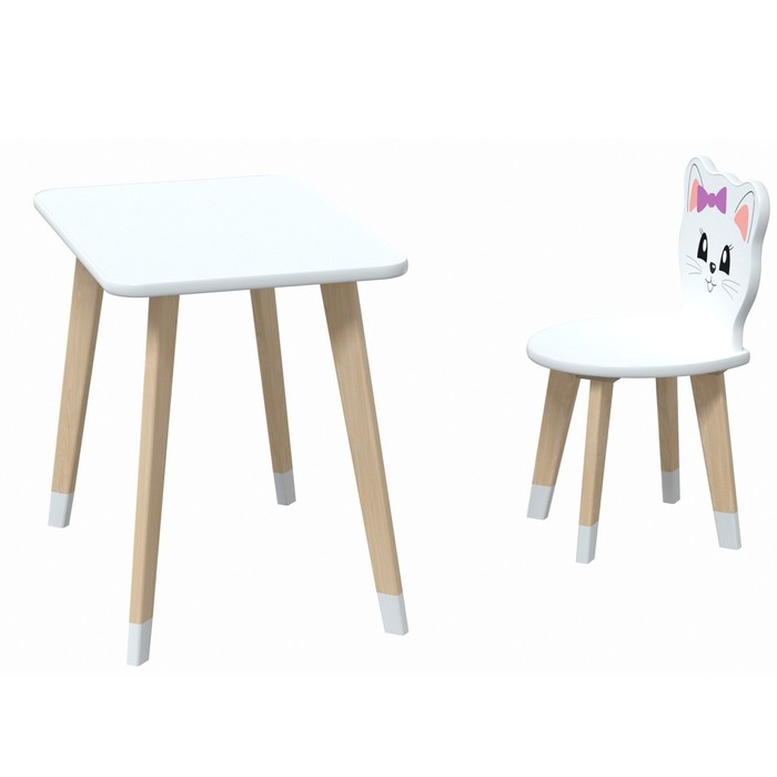 Комплект из детского стола и стула «Каспер. Абвиль. Кошечка»