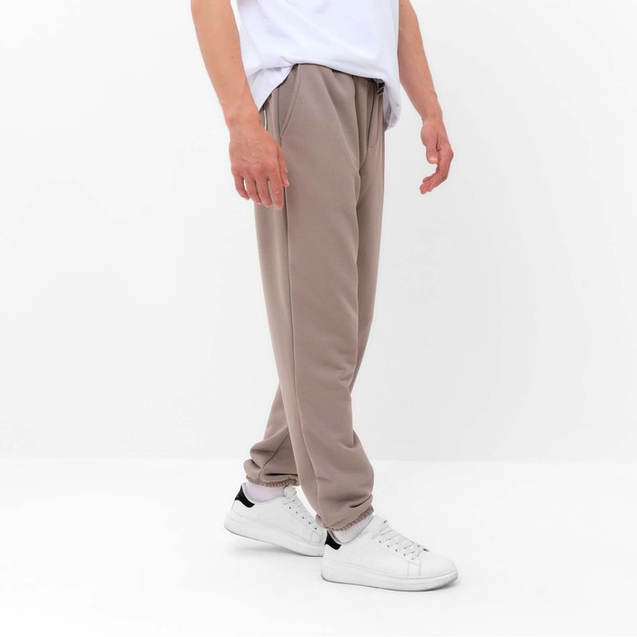 фото Брюки мужские mist men's casual размер 50, серо-бежевый