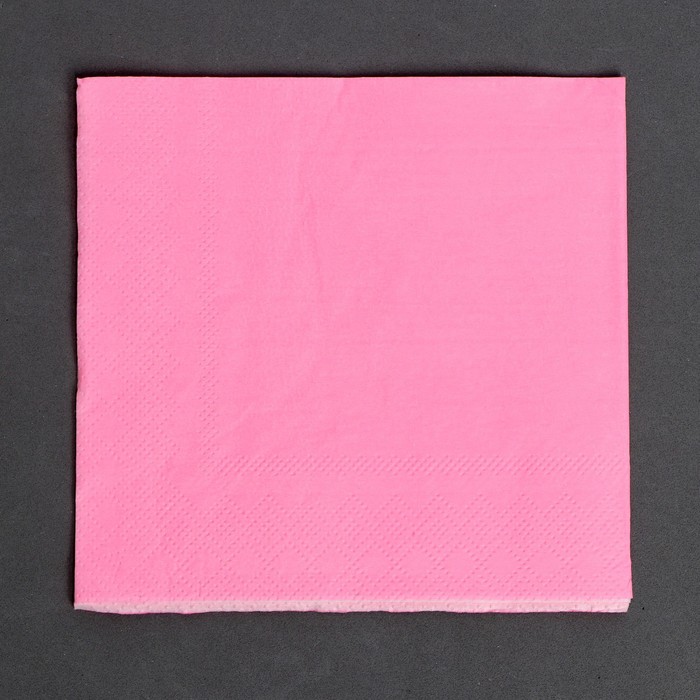 салфетки бумажные однотонные 25х25 см набор 20 шт цвет красный Салфетки бумажные, однотонные, 25х25 см, набор 20 шт., цвет розовый
