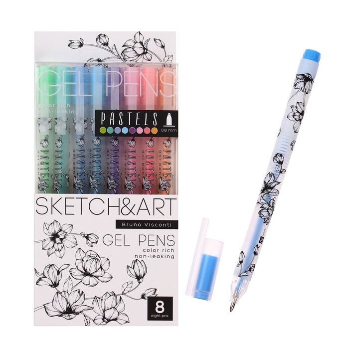 Набор гелевых ручек 8 цветов SKETCHART Uni WritePASTELS 08 мм 428₽