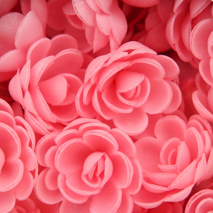 фото Вафельные розы малые сложные 80шт, розовые топ декор