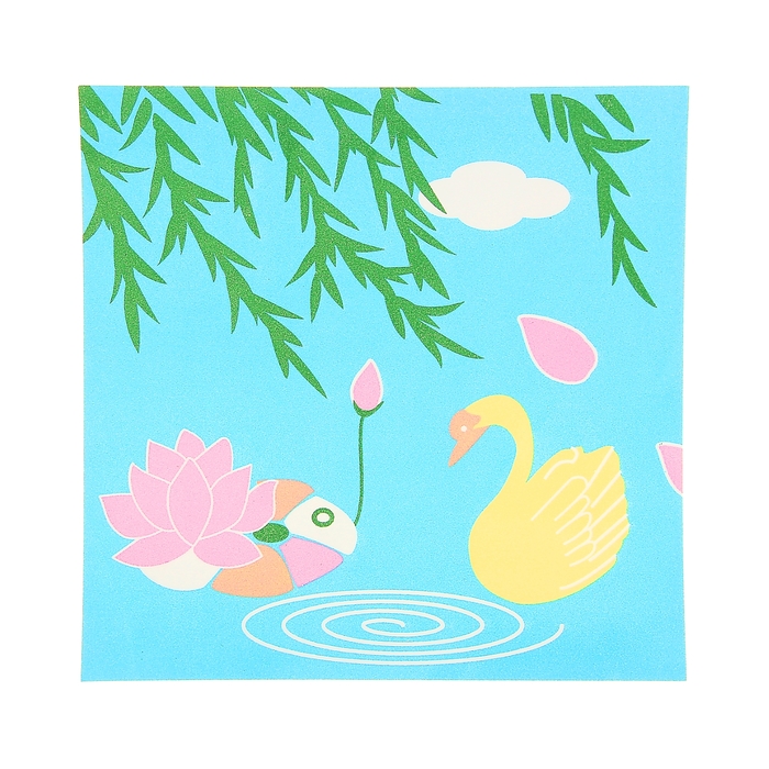 Наклейка интерьерная EVA набор 4 шт "Лебеди"