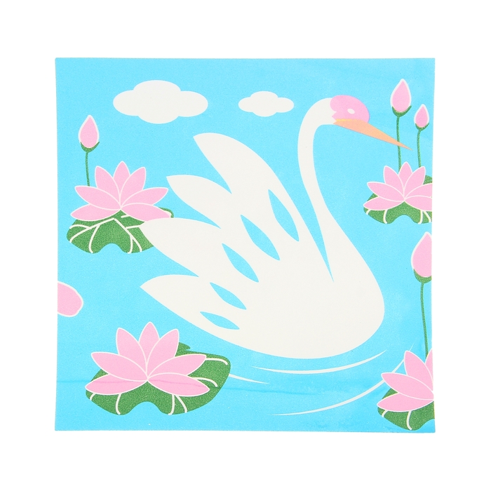 Наклейка интерьерная EVA набор 4 шт "Лебеди"