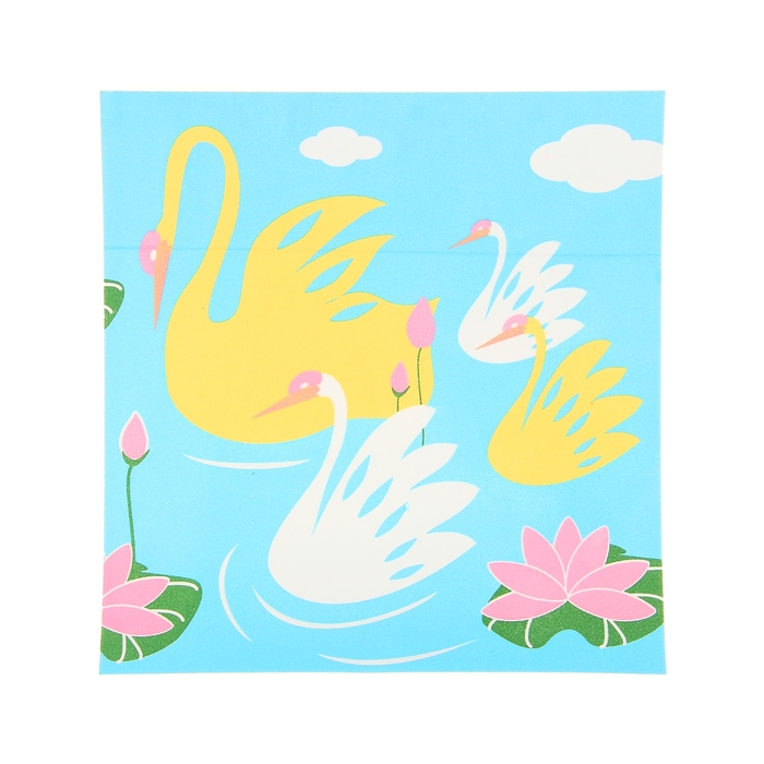 Наклейка интерьерная EVA набор 4 шт "Лебеди"